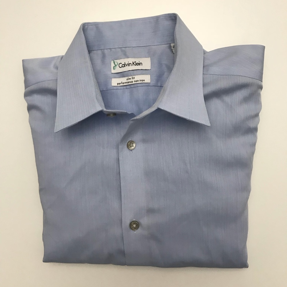 Calvin Klein Button Down Dress Shirt Slim Fit 15.5